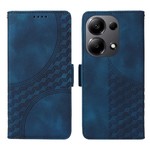 Carcasa FOXDOCK Xiaomi Poco M6 Pro 4G de cuero PU, diseño acolchado clásico, protección contra caídas y rayones