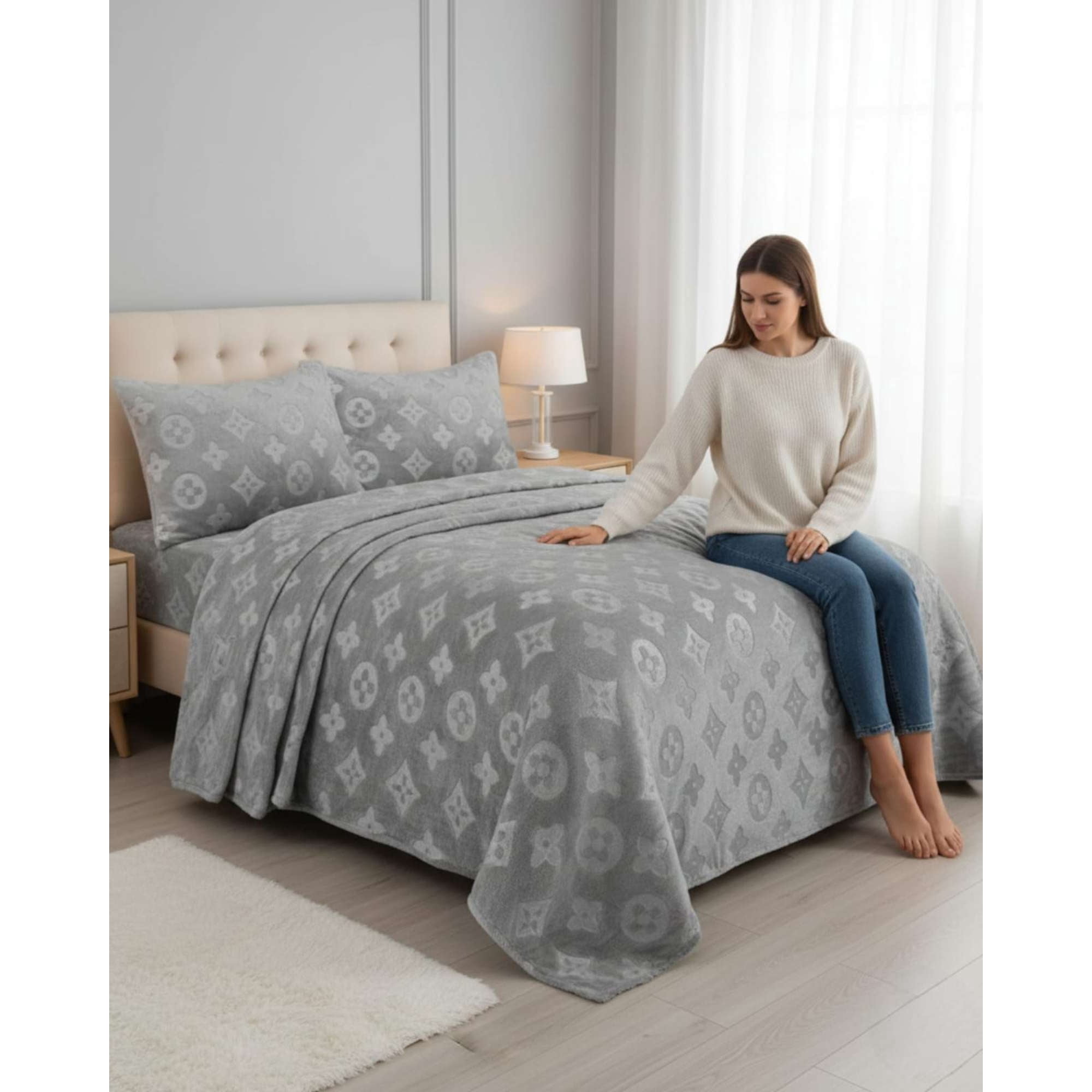 Mylhogar - Sabanas Polar Plush King Termicas Invierno Ultra Suave