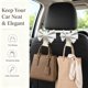 thumbnail image 3 of Gancho para coche BVGACI pack de 2, lazo bonito, blanco, PVC, 15 kg, 3 of 5