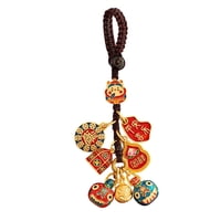 Magideal - Llavero De Dios De Decoración De Año Nuevo Chino Fengshui, Regalo Tradicional Auspicioso, Llavero De Aleación Versátil Para Cumpleaños, Fie