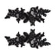 thumbnail image 1 of 2 Uds Apliques De Encaje Adornos De Encaje Para Coser Decoración Vestido De Noche Negro, 1 of 5