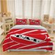 thumbnail image 1 of Independent Athletics Red and White Team Logo Themed Bedding Set Duvet Cover and Pillowcase Set, 1 of 5