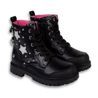 Pillin - Bototo Niña Estrella Con Tachas Y Charms Negro