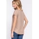 thumbnail image 3 of Saronite Camisa Básica de Manga Corta Estilo Dolman de Punto Acanalado de Rayón, Color Caqui (para Mujer), 3 of 4