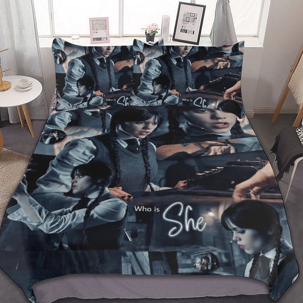 School Wednesday 3 Pieces Bedding Sets Soft Comforter Sets Decor Bedroom Gifts