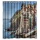 thumbnail image 1 of Cortina de ducha con paisaje de edificios en Riomaggiore, Italia, juego de cortinas de baño con ganchos, tamaño 66 x 72 pulgadas, 1 of 3