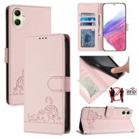 Funda Tipo Cartera Foxdock Para Samsung Galaxy A05 4G Con Soporte, Ranuras, Rfid, Diseño De Gato