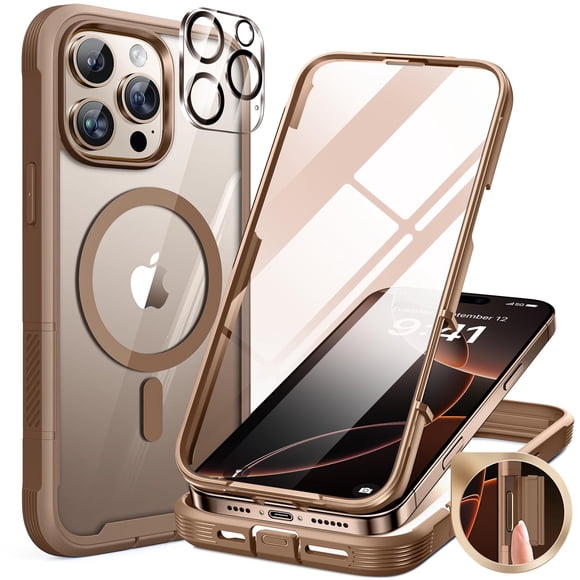 Funda de teléfono Miracase para iPhone 16 Pro Max Desert Brown