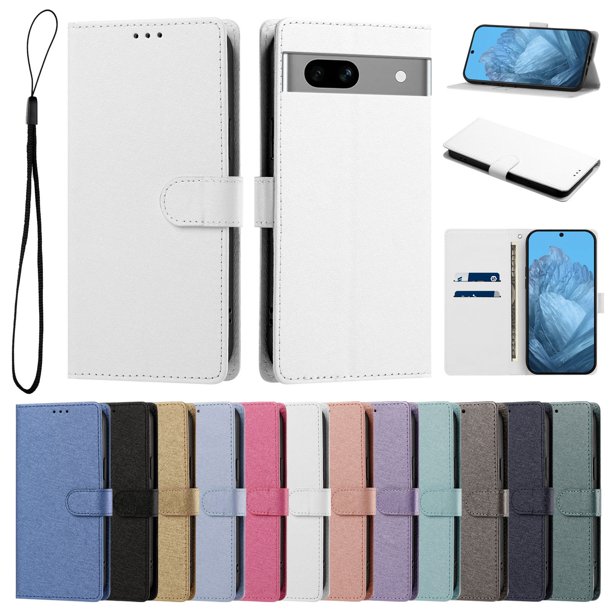 Cartera Funda para Google Pixel 7A Carga Inalámbrica, Blanco