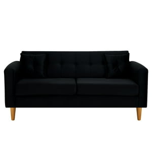 Bodevir - Sofa New Retro 3C Felpa 04 Negro