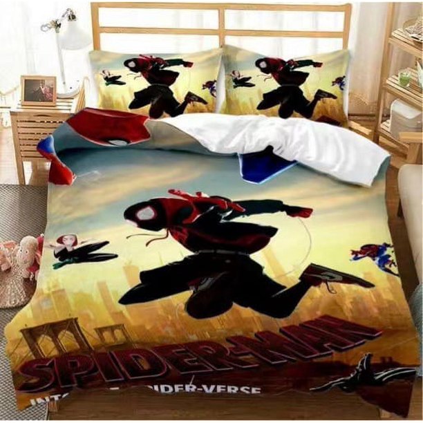 Spider Ma-n Spider M-an Bedding Set Sheet Set for Kids Adults,All Season Lightweight