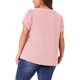 thumbnail image 3 of Agnes Orinda Blusas de Talla Grande para Mujer con Cuello en V Entallado, Mangas Cortas de Pétalo, Camisas Casual 3X Rosa, 3 of 6