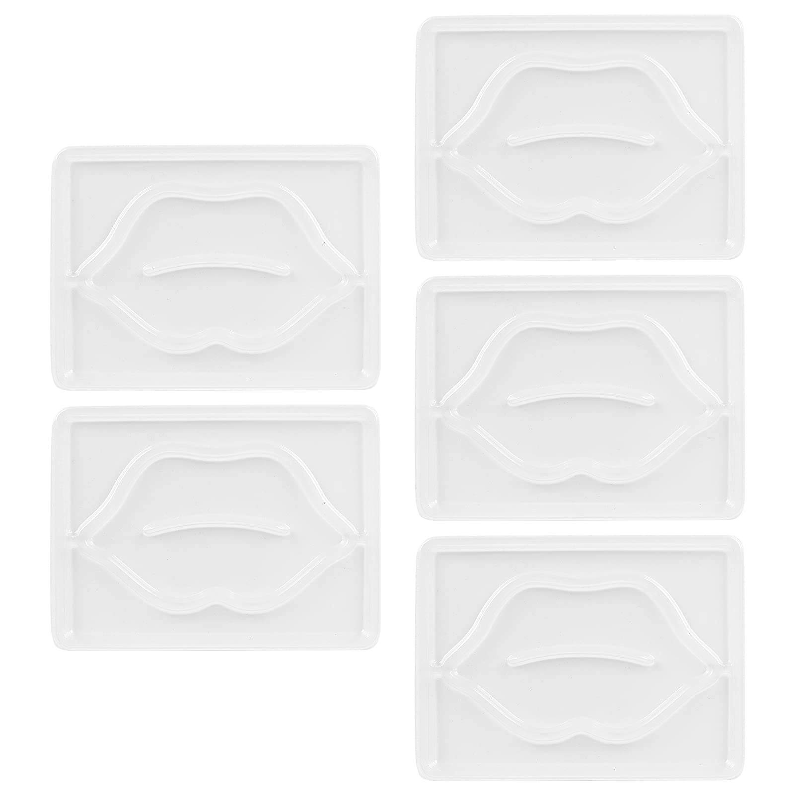 Molde Para Máscara De Labios Sonew, Plástico Abs Transparente, Reutilizable, 5 Unidades