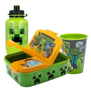 Set Porta Sandwich + Botella + Vaso Minecraft