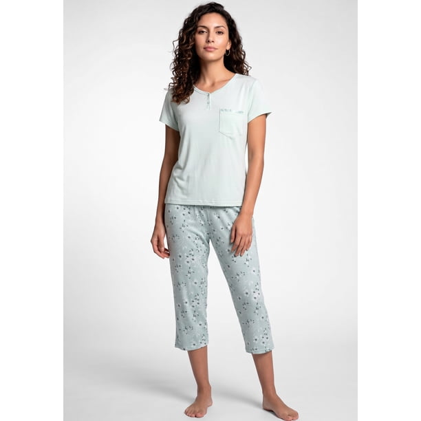 Pijama Capri Viscosa Mujer Kayser 70.1132M-VER