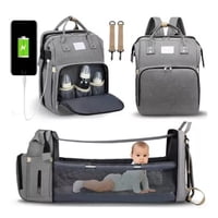 Citohome - Mochila 3 En 1 Pañalera Cuna Y Mudador Portátil Para Bebés