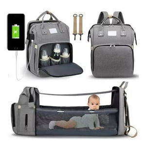 Citohome - Mochila 3 En 1 Pañalera Cuna Y Mudador Portátil Para Bebés