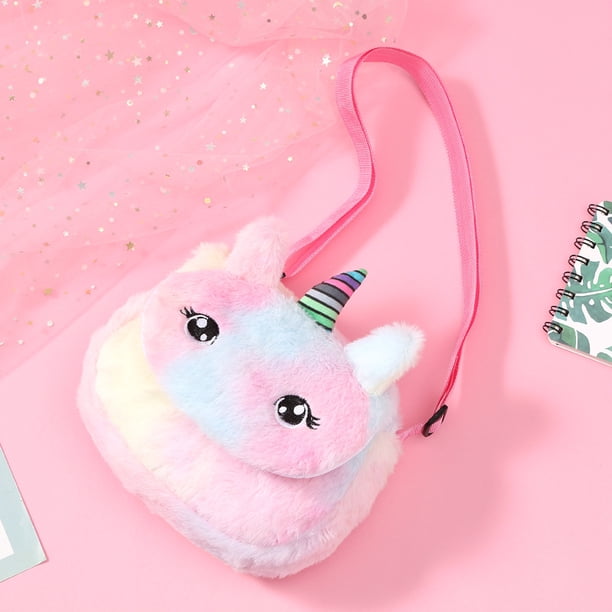 Unicorns Cartoon School Book Bag Backpacks Cute Fashion 3D Fur Backpacks For Girls Travel Backpack Children Schoolbag Kids Gift