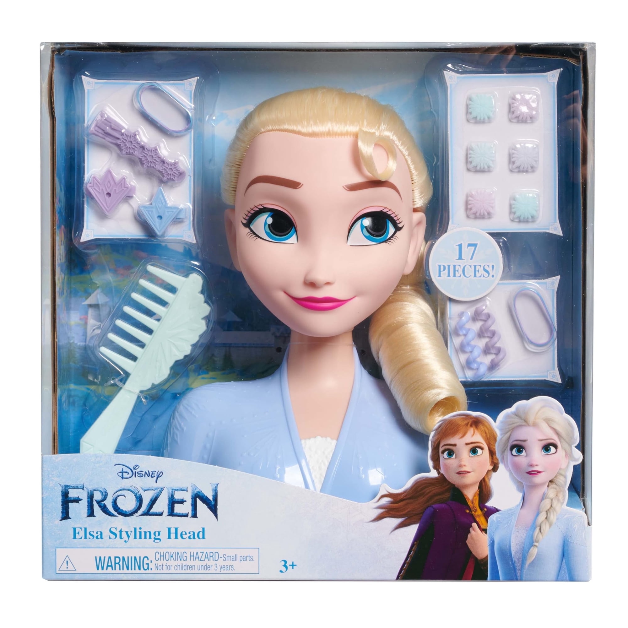 Frozen 2 - Cabezal De Peluquería Just Play Disney 2 Elsa Con 18 Accesorios
