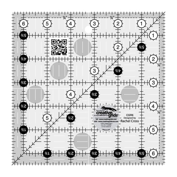 Regla cuadrada Creative Grids 16 cm CGR6