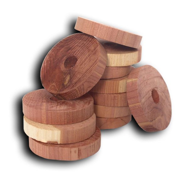 Paquete de 6 anillos de cedro Household Essentials, antipolillas naturales