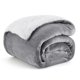 thumbnail image 1 of Manta Bedsure Sherpa de forro polar para sofá, 130 x 150 cm, color gris, 1 of 8