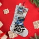 thumbnail image 4 of Astro Bot Tema: Calcetines de Navidad, fino lino blanco para colgar en escaleras y chimenea, decoración navideña para el hogar, regalo de Navidad. 45cm × 32cm, 4 of 5