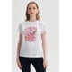 thumbnail image 1 of Polera Mujer Básica Print Blanco / Rosado, 1 of 4