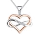 thumbnail image 1 of Collar corazón infinito baño oro rosa plata 925, 1 of 4