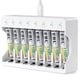 thumbnail image 1 of Pilas Aaa Recargables 1100mah Paquete De 8 Con Cargador, 1 of 9