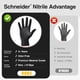 thumbnail image 3 of Guantes Schneider Nitrile Exam, negros, sin látex, médicos, 200, 3 of 6