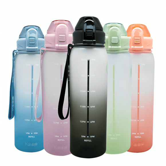 Botella Medidas Rubber 1 Litro Keep