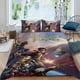 thumbnail image 2 of Planeta del Tesoro Conjunto de sábanas temático, trío de piezas, cómodo y amigable con la piel, diseño único, regalo de decoración para el hogar para familiares, amigos y fans, 90 cm * 190 cm, 2 of 6