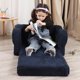 thumbnail image 3 of Sillas Para Niños Sofá Sherpa Suave 2 En 1 Para Niños Pequeños Azul Oscuro, 3 of 6