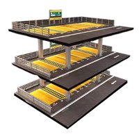 Magideal - Vitrina De Exhibición De Coches A Escala 1/64, Modelo De Coche Fundido A Presión, Para Estacionamiento, Fondo De Mesa, Decoración Para Muñecas, Coches American 3 Capa