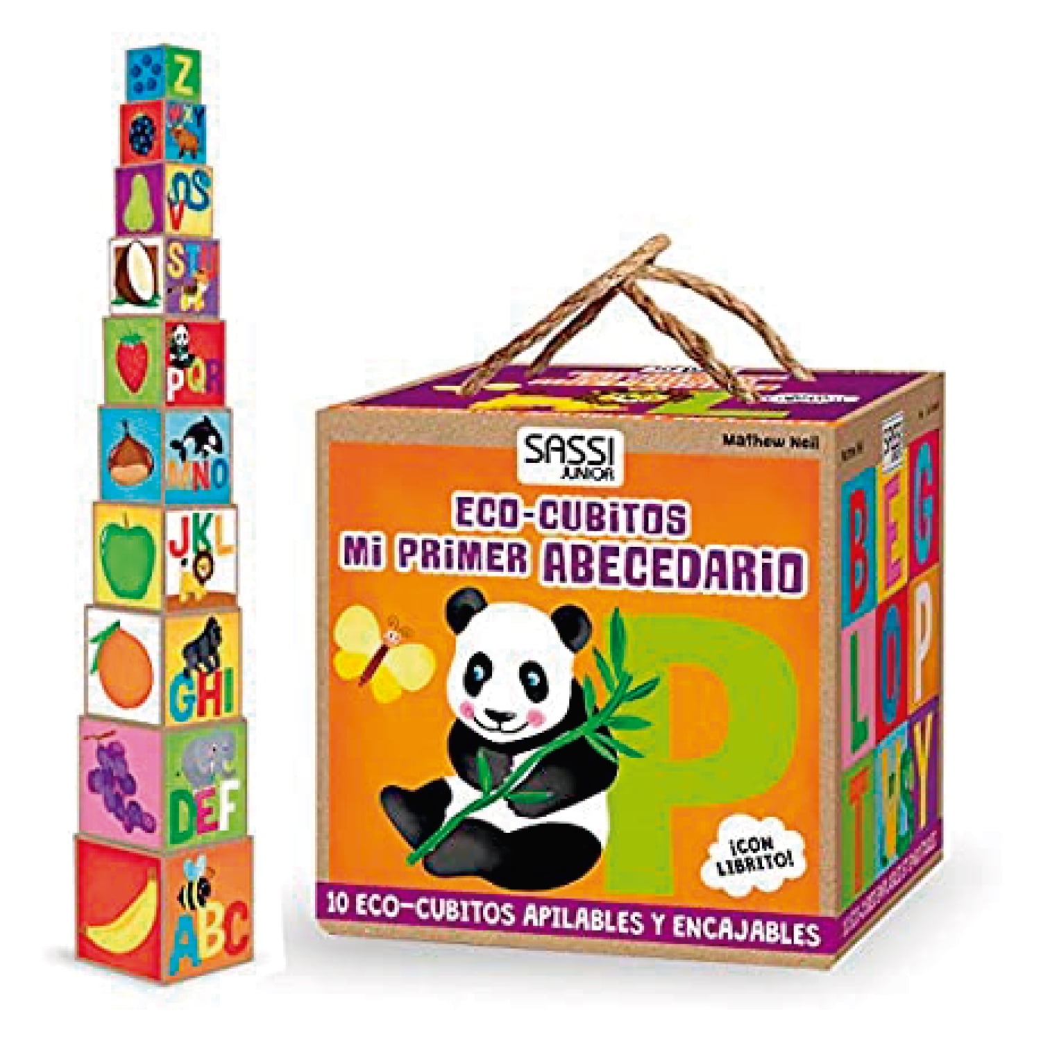Manolito Books - Libro Mas Bloques Mi Primer Abecedario Ecocubitos