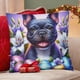 thumbnail image 4 of Bulldog Francés Fundas de almohada de terciopelo con tema, regalos de funda de almohada, decoración para el hogar, cojín de lanzar, regalo de cumpleaños para fans y parejas.30*30cm., 4 of 6