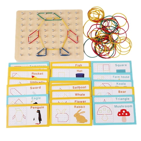 Magideal - Juguete Educativo Montessori, Juguete Montessori De Madera, Gráficos De Bricolaje, Madera Montessori Para Aprender La Enseñanza De La Imaginación Del