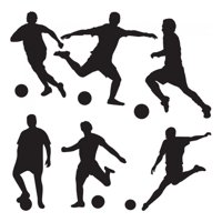 Rienda Libre Graphics - Decomural Football Players Ball Sports Set Ws-33258