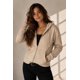 thumbnail image 1 of Poleron Con Cierre De 500g Canguro Basico 70/30 Unisex M-l Beige Lisa, 1 of 3
