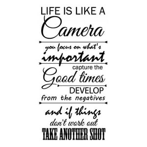 Rienda Libre Graphics - Decomural Life Is Like A Camera Ws-35755
