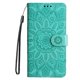 thumbnail image 2 of Funda tipo cartera FOXDOCK para iPhone 16 Pro , diseño girasol en relieve, cuero PU, cierre magnético, soporte y tarjetero, 2 of 5