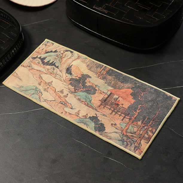14*7in Thickened Absorbing Chinese Soft Tea Coaster - Perfect for Enjoying Your Favorite Beverages!