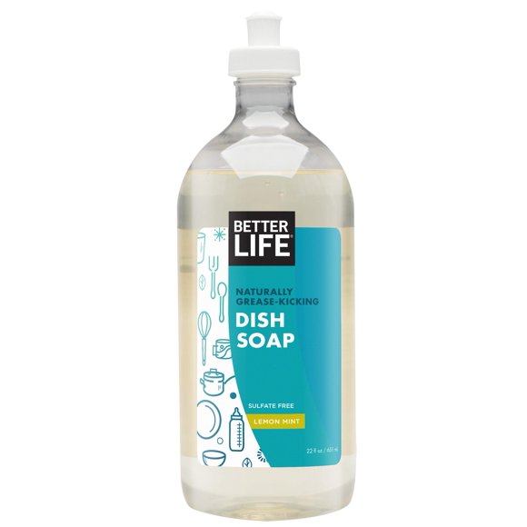 Jabón líquido para lavar platos Better Life, 650 ml, limón y menta