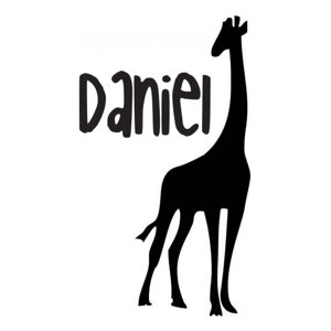 Rienda Libre Graphics - Decomural Personalised Name Giraffe Ws-44282