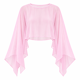 thumbnail image 2 of Blusa Mujer Tul Transparente Manga Acampanada Elegante Fiesta rosa Talla Única, 2 of 2