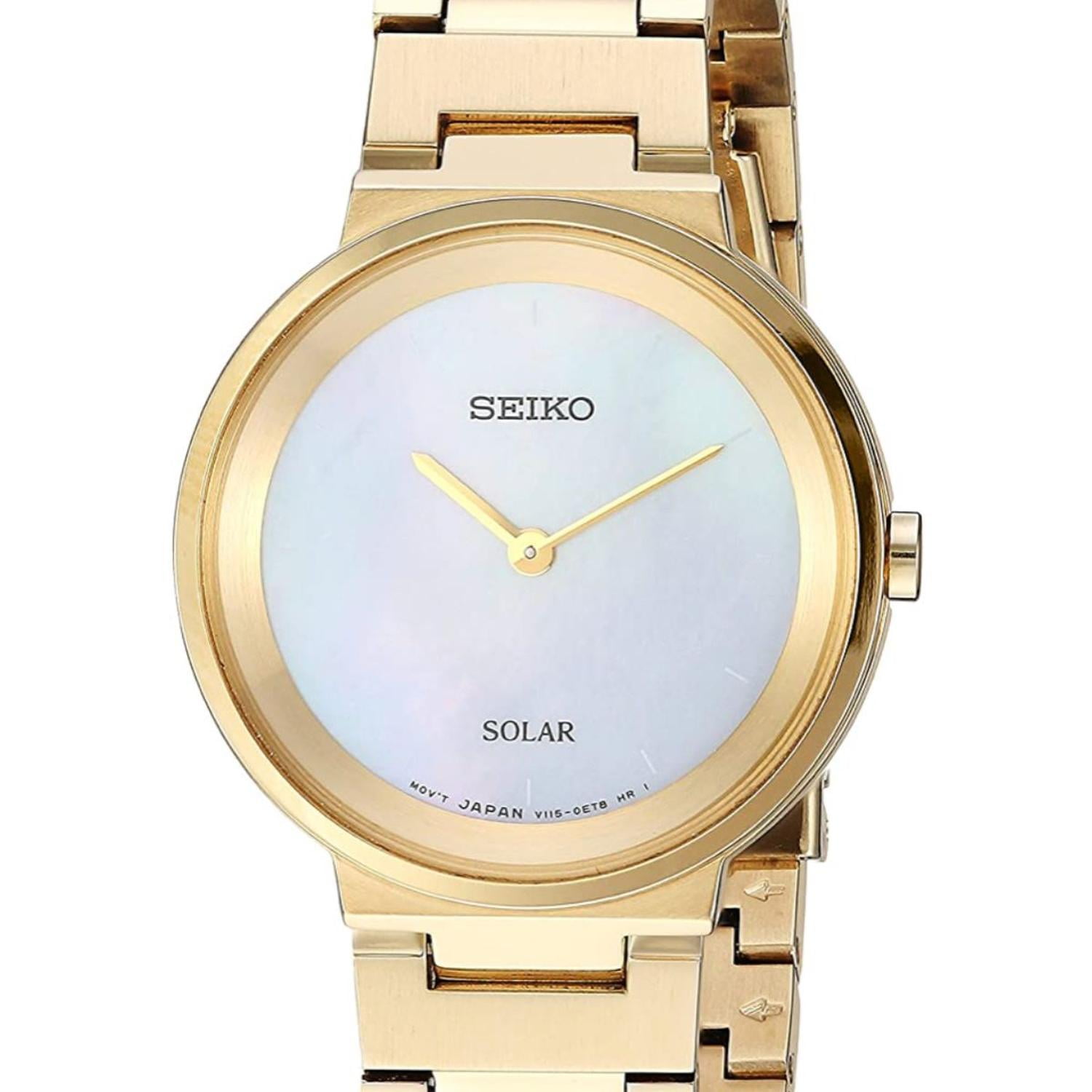 Reloj Seiko Mujer Solar Dorado Sup386 Dorado 27mm