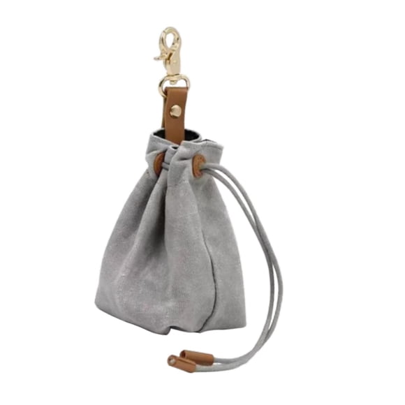 Treat De Perros Pouch Práctico Entrenamiento De Cachorros Con Cordón Para Viajar Al Aire Libre Cachorro Gris