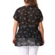 thumbnail image 3 of Agnes Orinda Blusas de Talla Grande para Mujer 2026 Verano Escote en V Manga Corta Blusa Floral Casual en Capas 4X Negro Oscuro, 3 of 6