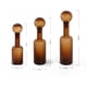 thumbnail image 3 of Set de Botellas Decorativas Vidrio Ámbar Para Living Comedor Repisa Estanteria, 3 of 10